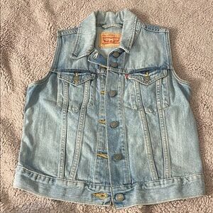 Levi's Faded Light Blue Denim Vest